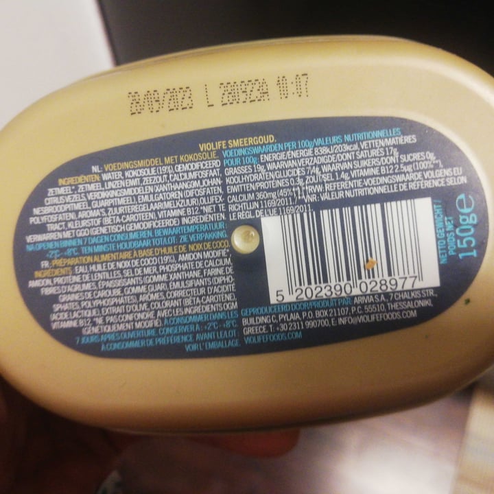 review photo of Violife smeer goud shared by @lindav on 01 Nov 2022 - review