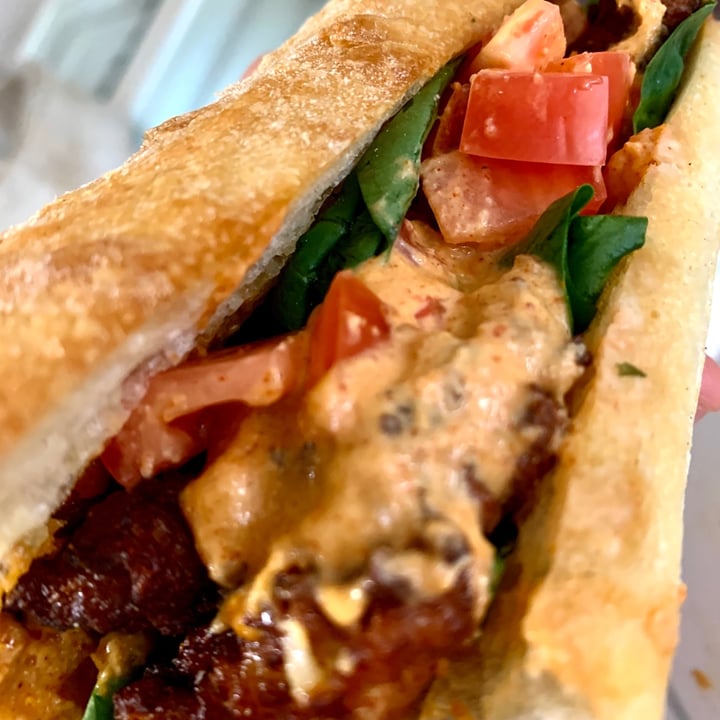 photo of Seasoned Vegan Po’ Boy Sandwich (Crawfish) shared by @nfeldbaum on  19 Aug 2020 - review