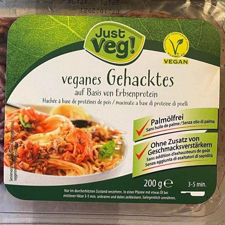 photo of Just Veg! (ALDI Italy) Veganes gehaktes (macinato) shared by @melkizedek on  11 Mar 2022 - review