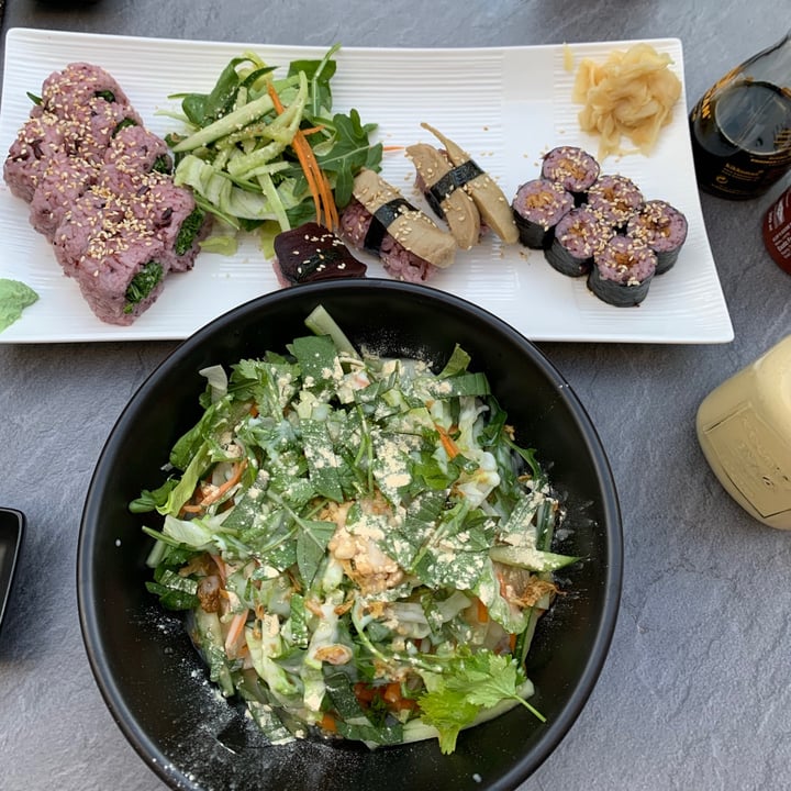 review photo of tiger club vegan sushi Various Vegan Sushi And Sommer Udon Bowl shared by @yverenoir on 26 Jul 2020 - review