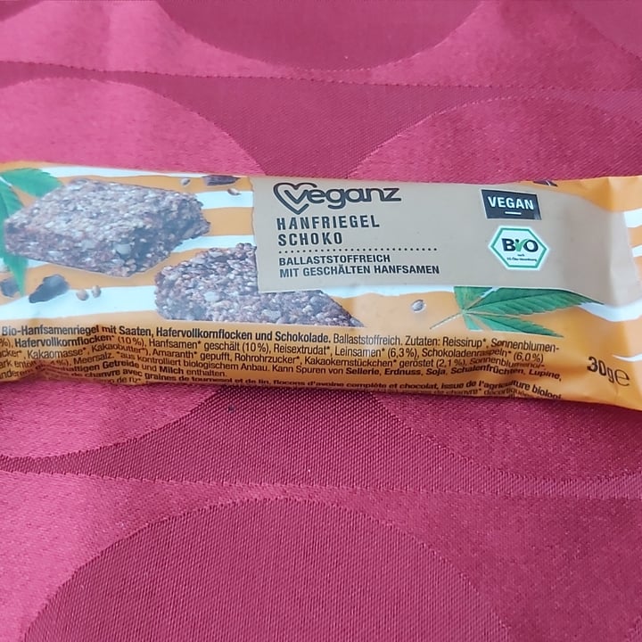 review photo of Veganz Hanfriegel Schoko shared by @tonja on 11 Jan 2021 - review