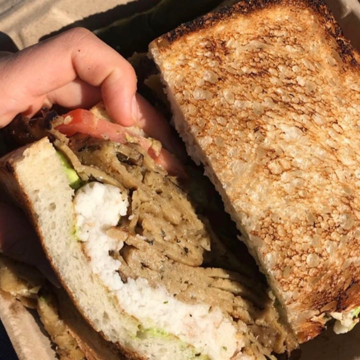 review photo of The Butcher’s Son Pesto chicken sandwich shared by @livingwithisabel on 23 Apr 2020 - review
