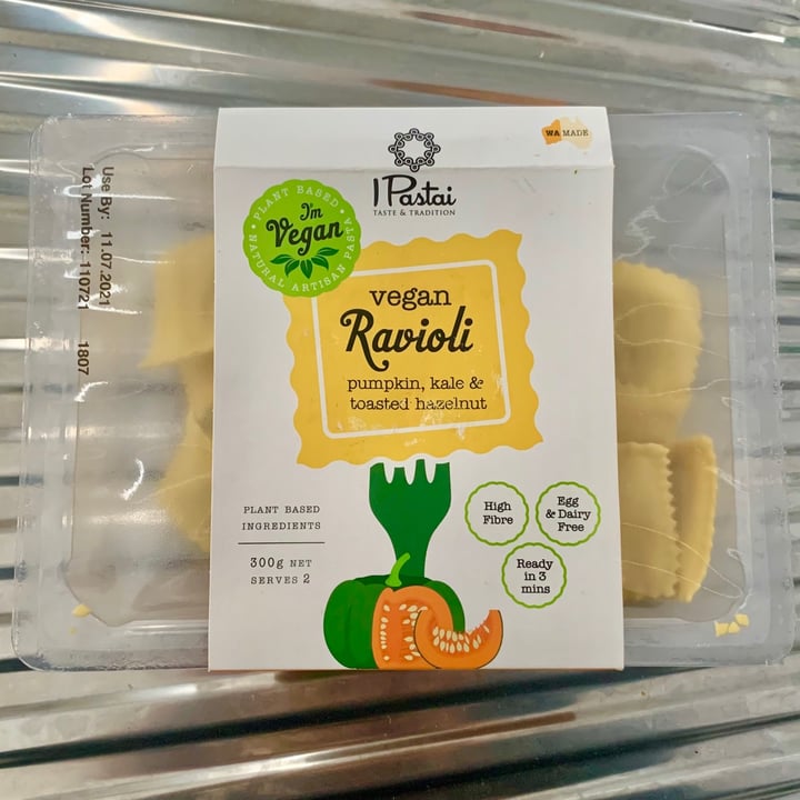 photo of Ipastai Pumpkin, Kale & Toasted Hazelnut Ravioli shared by @vegan-friendly on  12 Jul 2021 - review