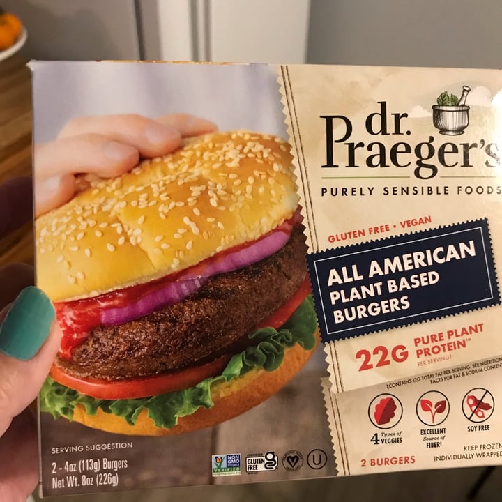 photo of Dr. Praeger's All American Plant Based Burgers shared by @veganforlife2023 on  06 Dec 2022 - review