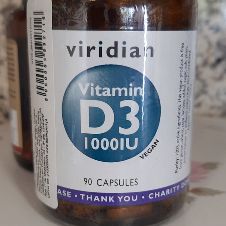photo of Viridian Nutrition Vitamina D3, 1000 UI shared by @jcarlos on  14 Nov 2022 - review