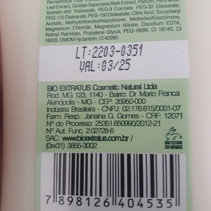 review photo of Bioextratus shampoo antiqueda shared by @fernandabrodrigues39 on 25 Jun 2022 - review