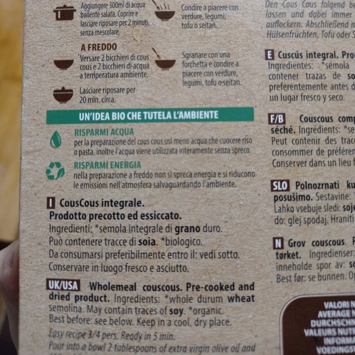 review photo of La Via Del Grano Cous Cous integrale shared by @lelisa on 19 Jan 2022 - review