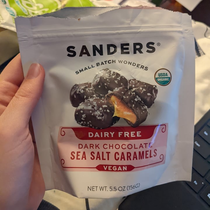 photo of Sanders Dairy Free/Vegan Dark Chocolate Sea Salt Caramels shared by @mosquito on  06 Apr 2022 - review