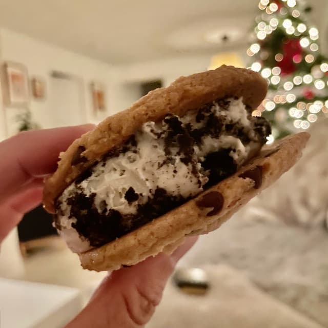 Photo of the dish “cookies and cream ice cream sandwich”