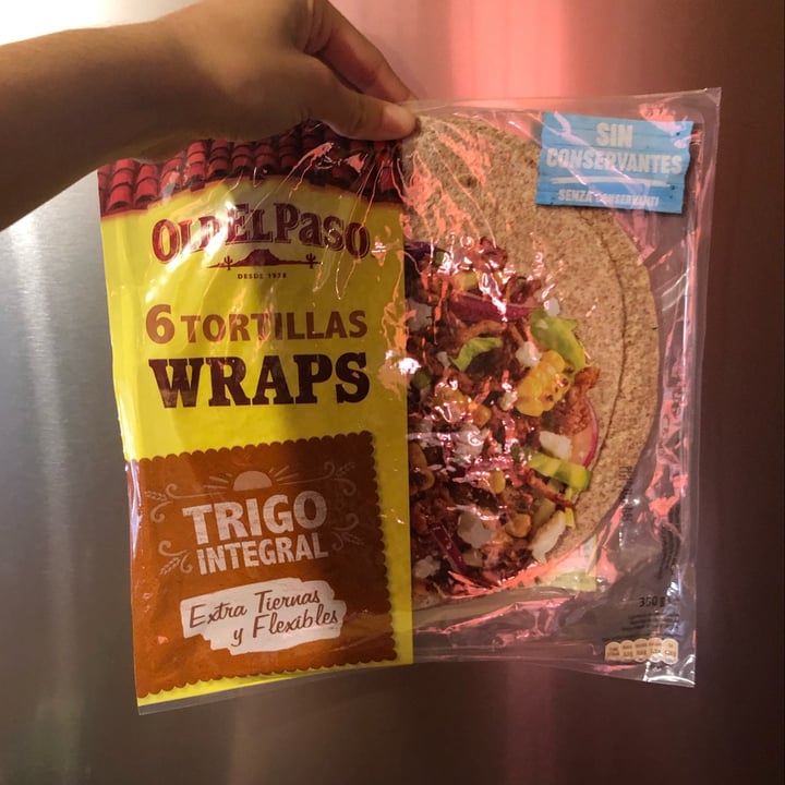 photo of Old El Paso 6 Tortillas Wraps Trigo integral shared by @frasoya on  25 Oct 2021 - review