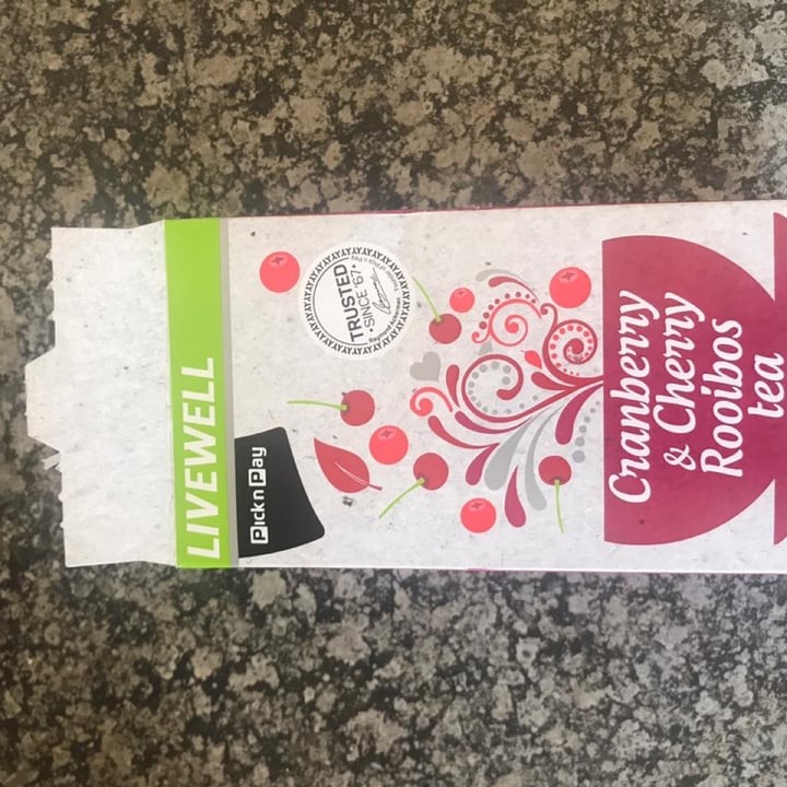 photo of Pick n Pay Cranberry and pomegranate Tea shared by @gjrichter on  19 Aug 2021 - review