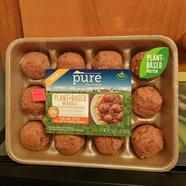 photo of Pure Farmland Plant based meatballs shared by @thevalleyvegan on  24 Oct 2020 - review