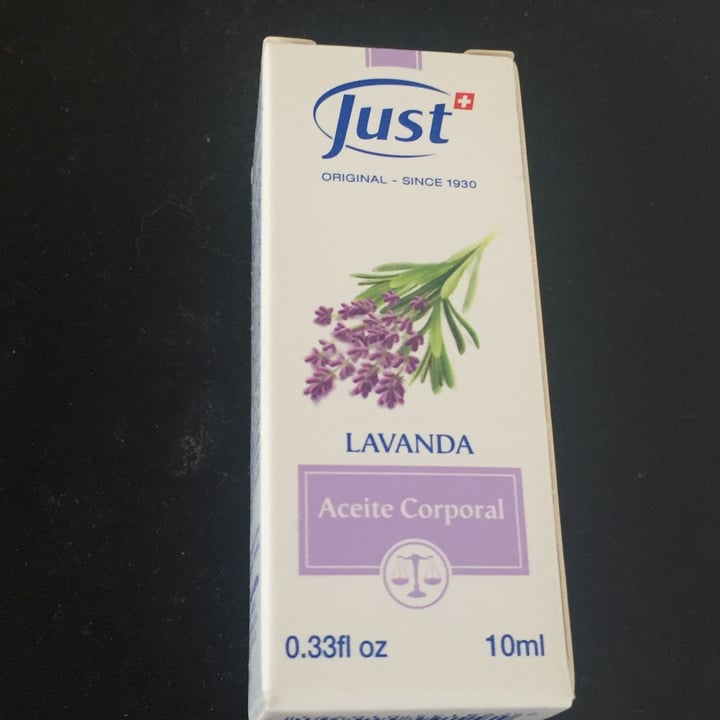 photo of Just Aceite corporal de lavanda shared by @valenmalah on  10 Nov 2021 - review