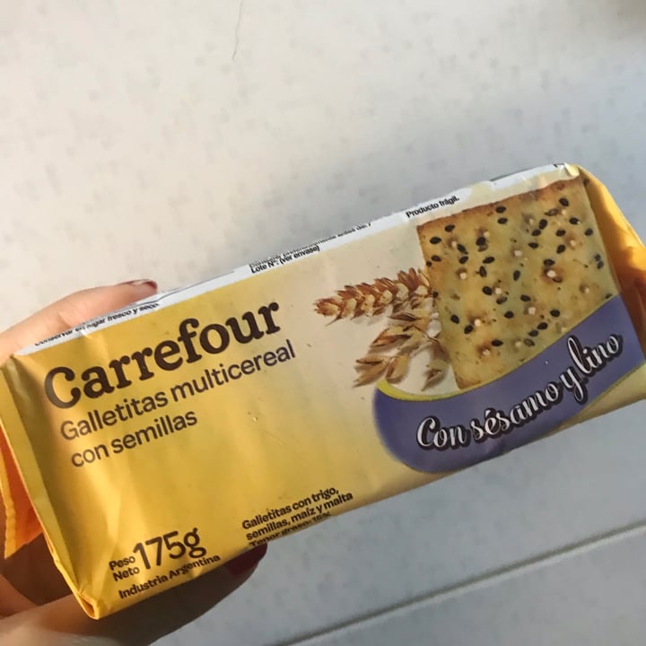 photo of Carrefour Galletitas Multicereal Con Semillas shared by @abrilvs on  07 Apr 2021 - review