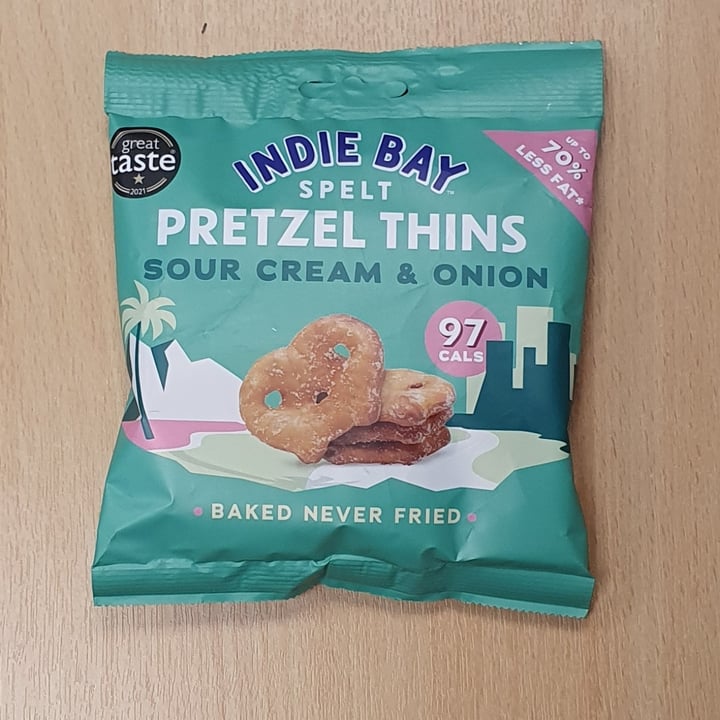 photo of Indie Bay Snacks Spelt Pretzel Thins - Sour Cream and Onion shared by @pigsaremyfriends on  25 May 2022 - review