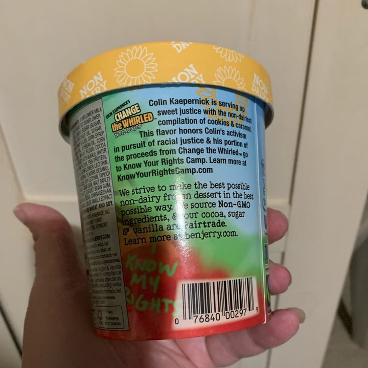 photo of Ben & Jerry's Change The Whirled Non-Dairy Frozen Dessert shared by @onehungryvegan on  25 Nov 2022 - review