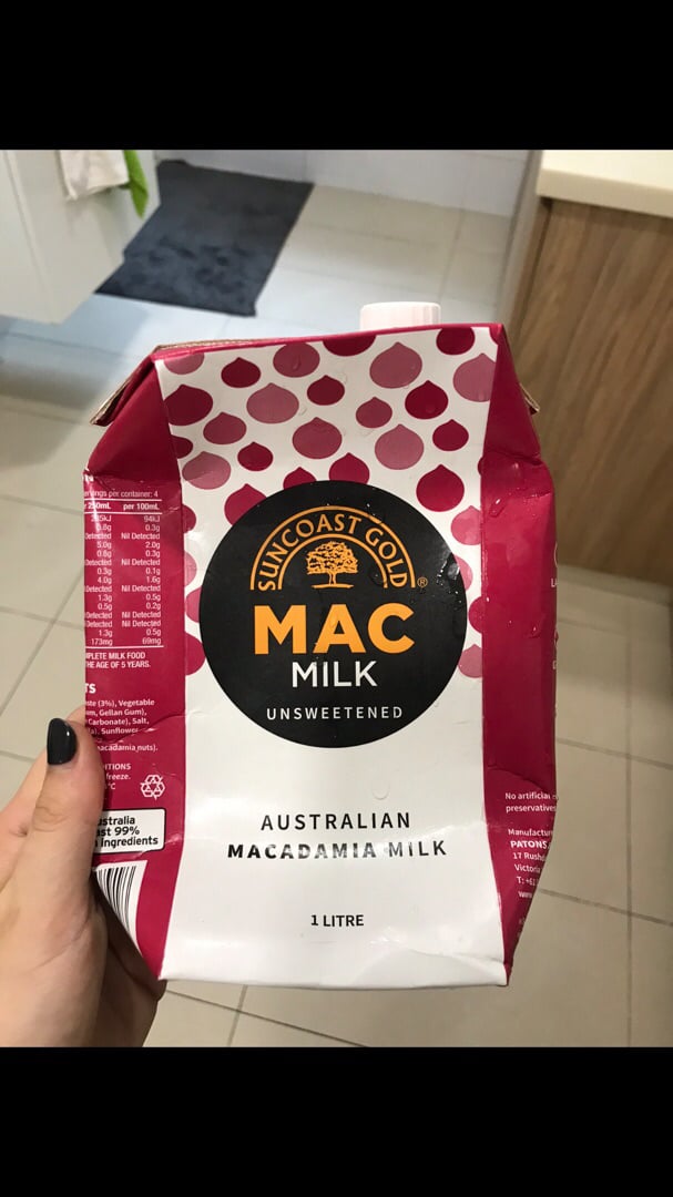 photo of Suncoast Gold Suncoast Gold Macadamia Milk (Unsweetened) shared by @gardengoddess on  24 Sep 2019 - review