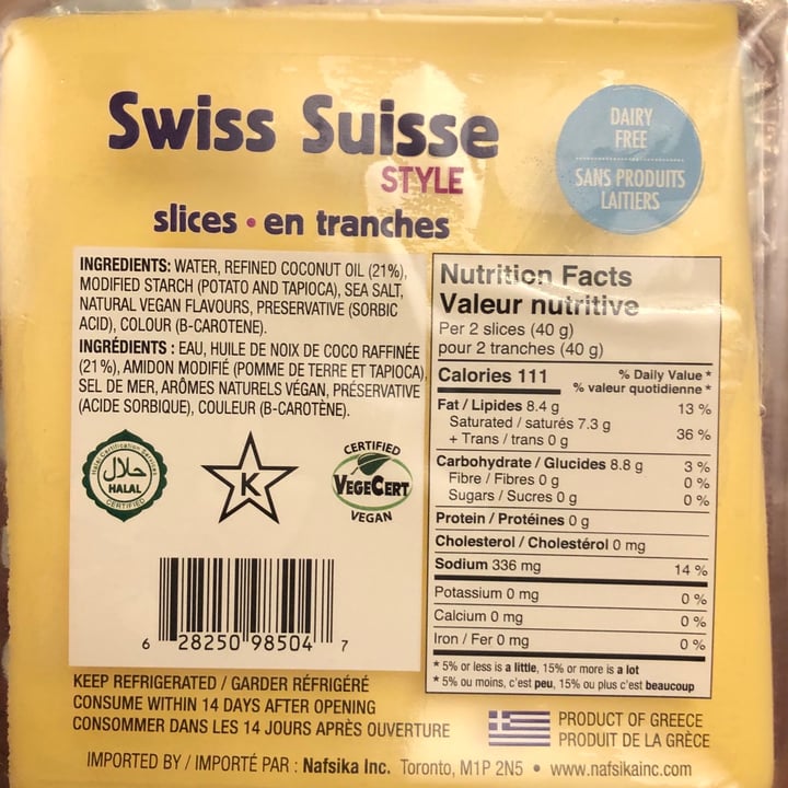 photo of Nafsika's Garden Nafsika's Garden Swiss Style Cheese shared by @lilakola on  30 Oct 2020 - review