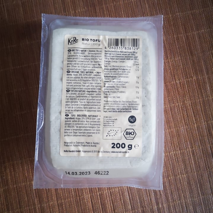 photo of Koro Bio Tofu shared by @carlidor on  30 Jul 2022 - review