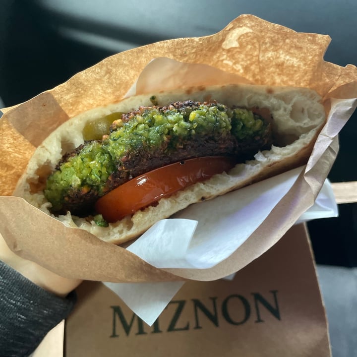 review photo of Miznon Singapore Falafel Burger (Veganized) shared by @mybellyfats on 10 Jun 2021 - review