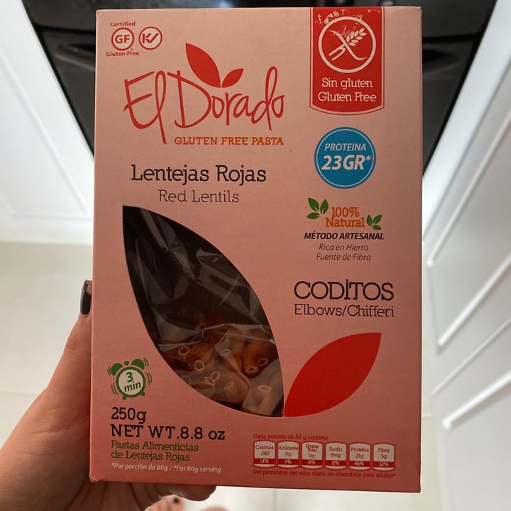 photo of El Dorado Gluten Free Pasta Coditos de lentejas rojas shared by @sandramsr on  05 Sep 2020 - review