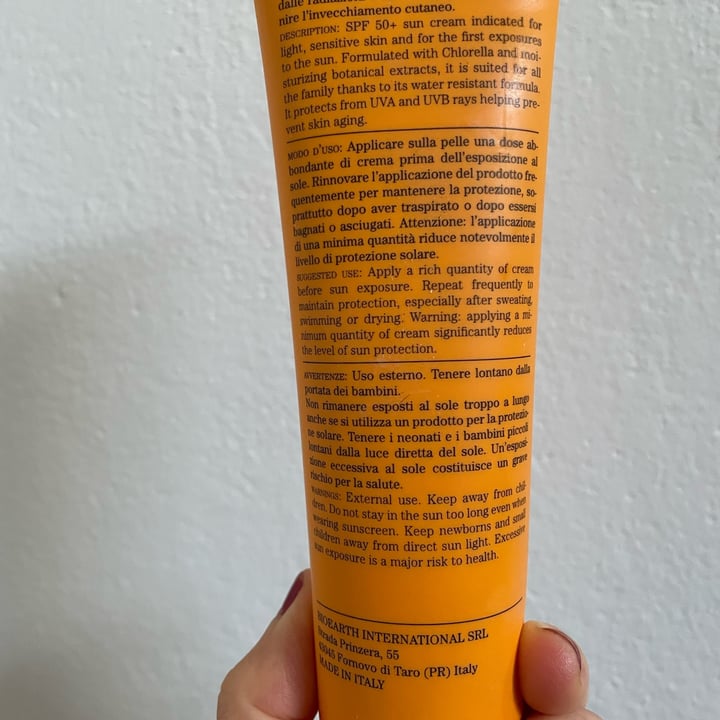 photo of Bioearth Crema Solare 50spf shared by @aocchiodablanche on  25 Jun 2022 - review