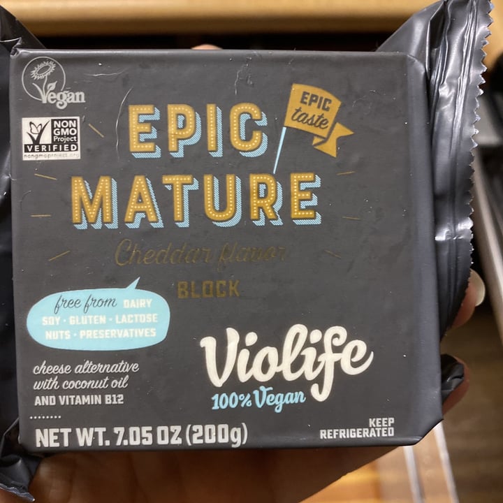 photo of Violife Epic Mature Cheddar Flavour Block shared by @krisgreenrose3 on  20 Sep 2021 - review