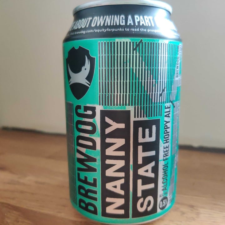 photo of Brewdog Nanny state alcohol free beer shared by @threefoldvegan on  13 Apr 2020 - review