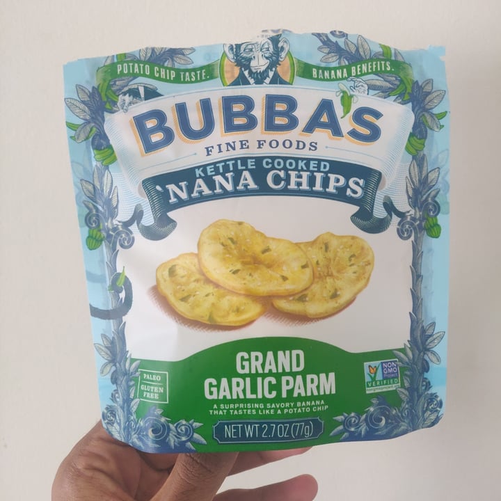 photo of Bubba's Fine Foods Grand Garlic Parm 'Nana Chips shared by @hownowbrownkow on  21 Jun 2020 - review