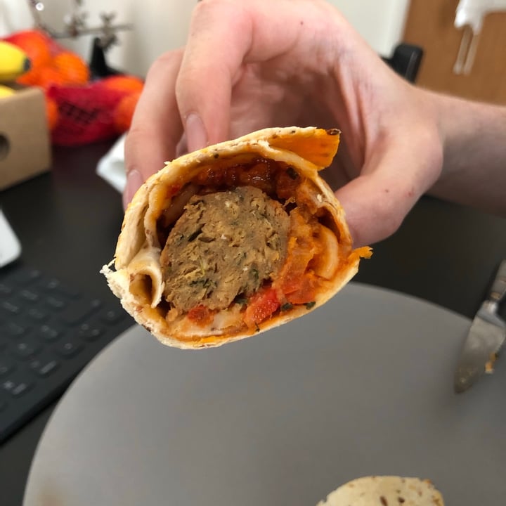 photo of Pret A Manger Meatless Meatball Hot Wrap shared by @yourlocalvegan on  08 Jul 2021 - review