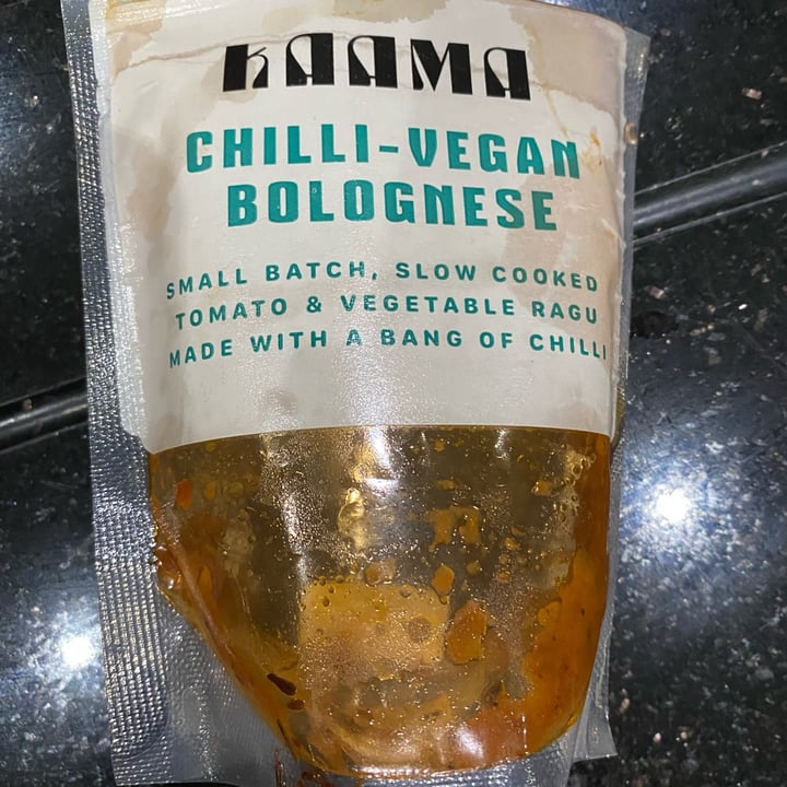 photo of Kaama Chilli vegan bolognese sauce shared by @tonivbrockhoven on  05 Jul 2022 - review