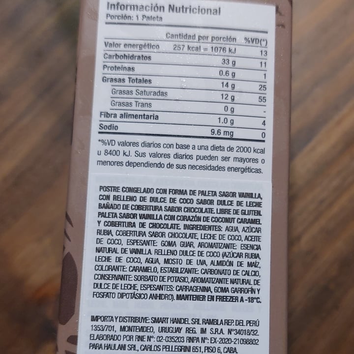 review photo of Haulani Paleta de Vainilla Con Cobertura De Chocolate Y Corazón De Dulce De Coco shared by @mikaeladinuto on 21 Feb 2022 - review