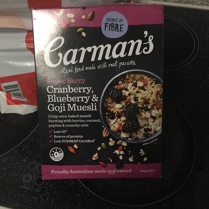 photo of Carman's Super Berry Muesli shared by @blueloribird on  16 May 2019 - review