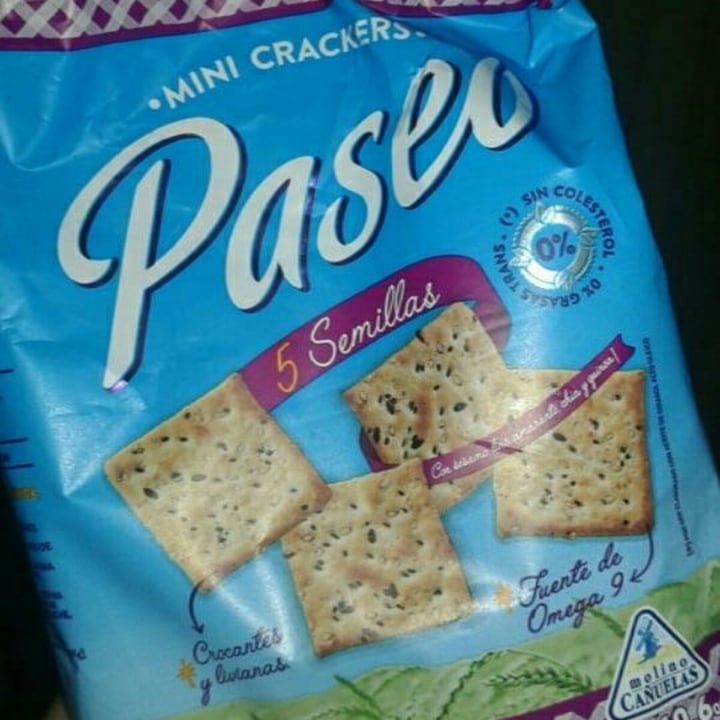 photo of Molino Cañuelas Galletitas 5 Semillas Mini Crackers Paseo shared by @florvegan on  03 Jun 2020 - review