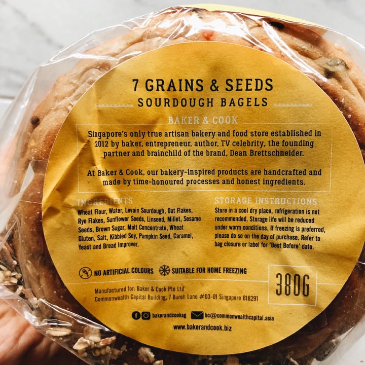 Baker & Cook 7 Grains & Seeds Sourdough Bagels Review | abillion