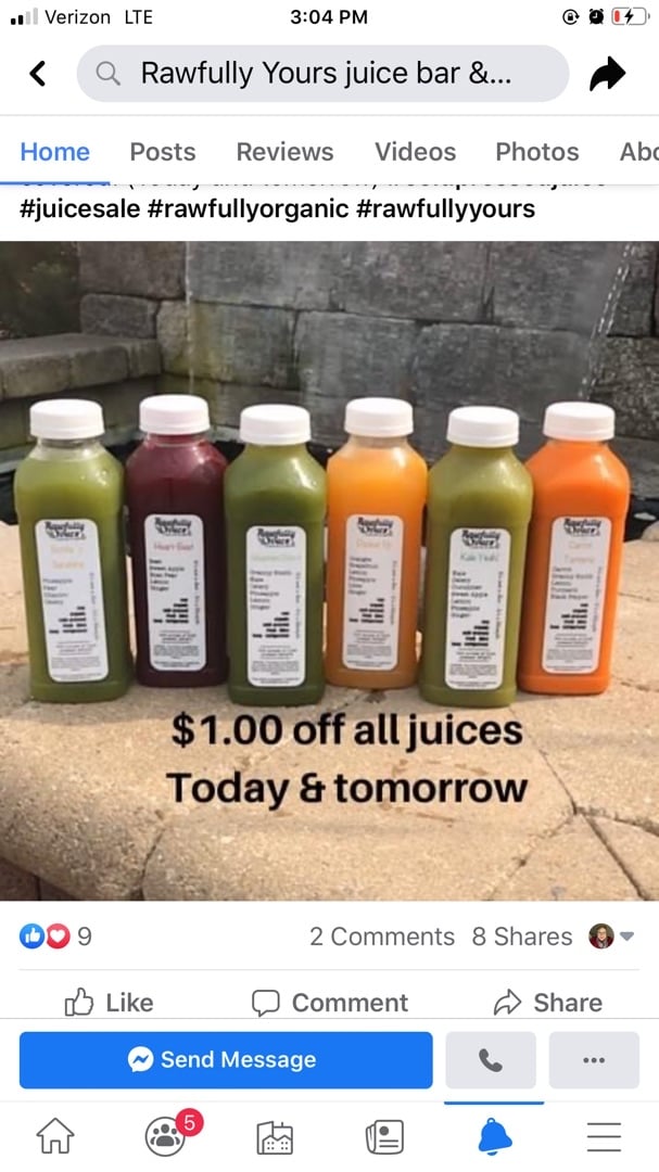 photo of Rawfully Yours Juice Bar & Cafe Beyond Meat shared by @jforst on  01 Apr 2020 - review