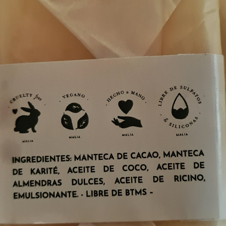 photo of Malia Acondicionador sólido Cacao & Karité shared by @moritaclau982 on  18 Nov 2020 - review