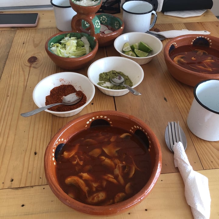 review photo of Easy & Vegan Pozole de hongos y setas !! shared by @zazamache on 26 Jun 2021 - review