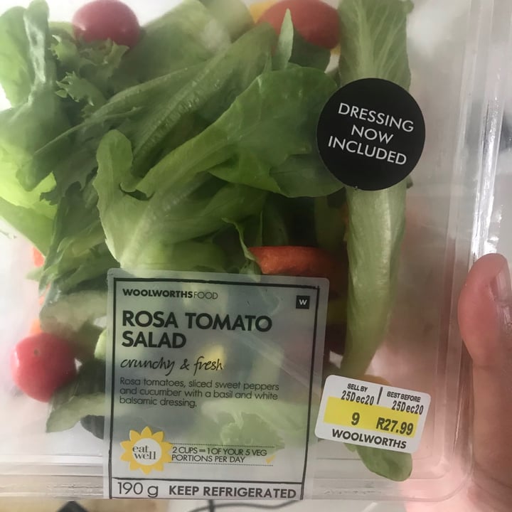 photo of Woolworths Food Rosa tomato salad shared by @plantpoweredpayalla on  22 Dec 2020 - review