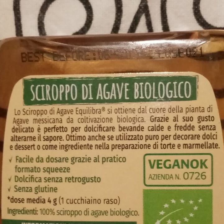 photo of Equilibra Sciroppo di Agave shared by @valeveg75 on  09 Nov 2022 - review