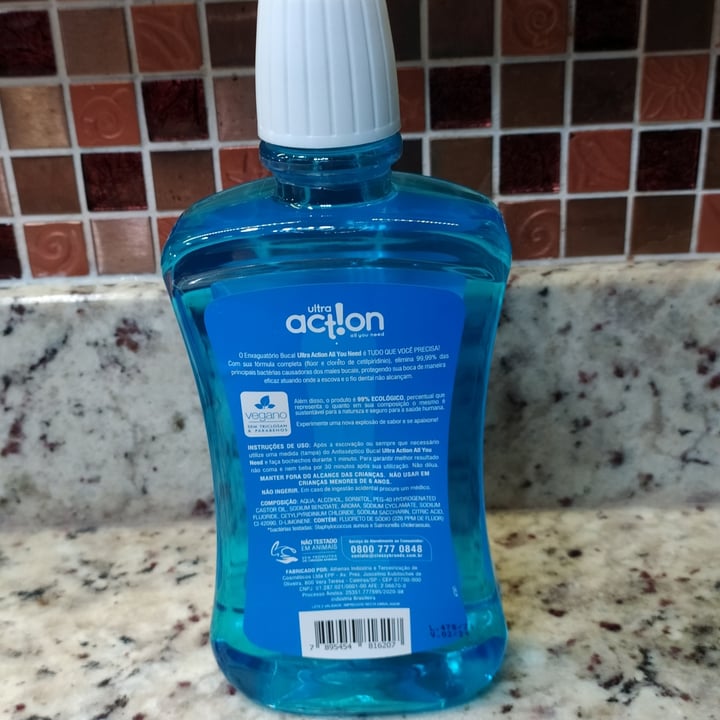 review photo of Ultra action Antisséptico Bucal Menta Alaska shared by @valdirscors on 05 Jul 2022 - review