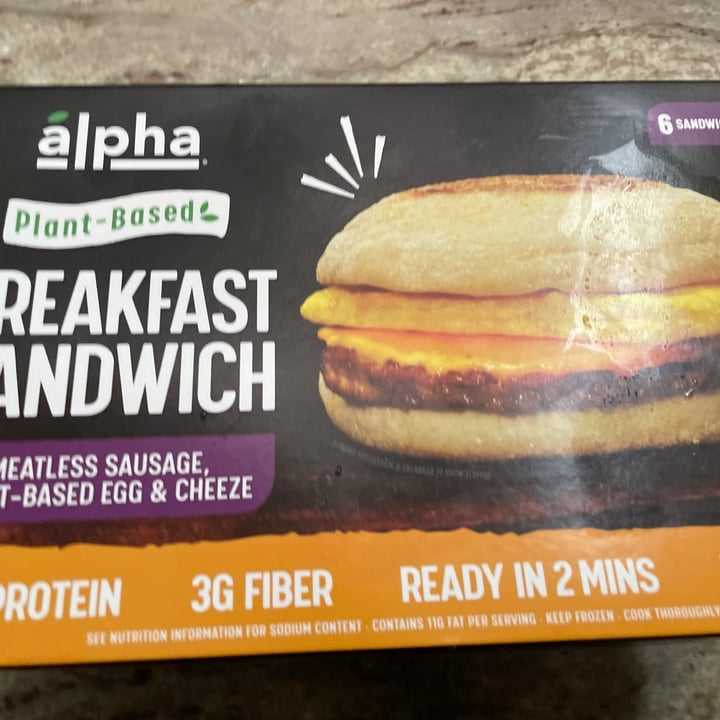 photo of Alpha Foods Breakfast Sandwich Meatless Spicy Chorizo, Plant-Based Egg and Cheeze shared by @alohakini1 on  03 Oct 2021 - review