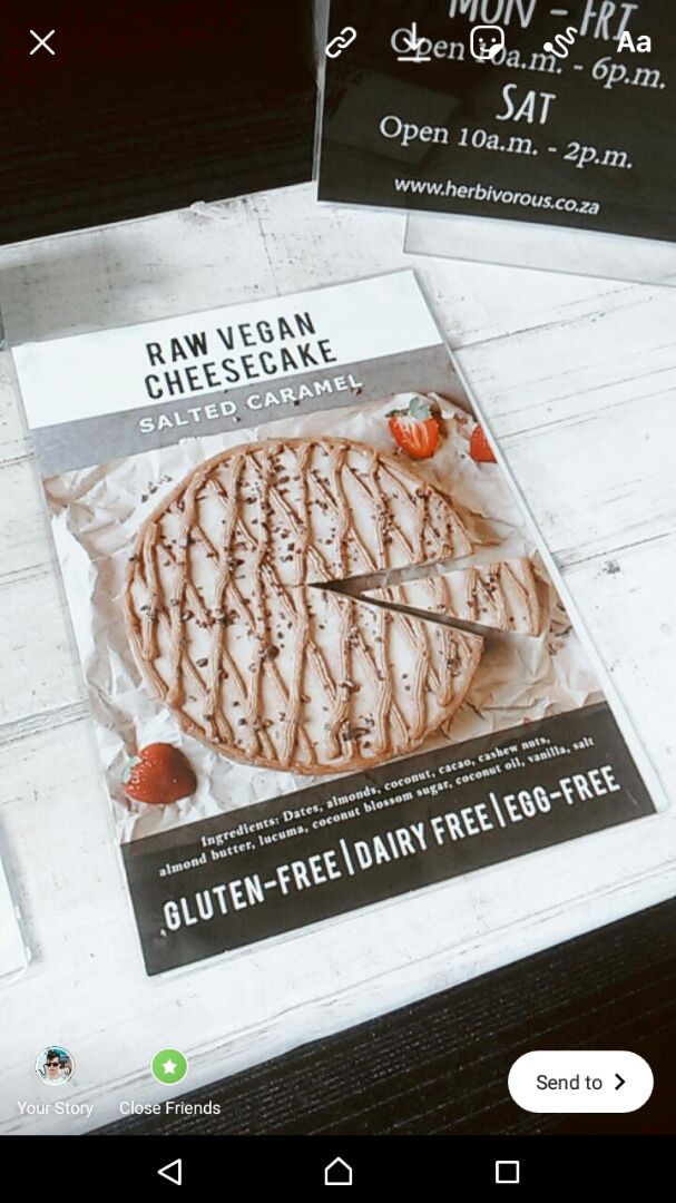 photo of Herbivorous Salted caramel Cheese cake shared by @secretpotionbakery on  28 Mar 2020 - review