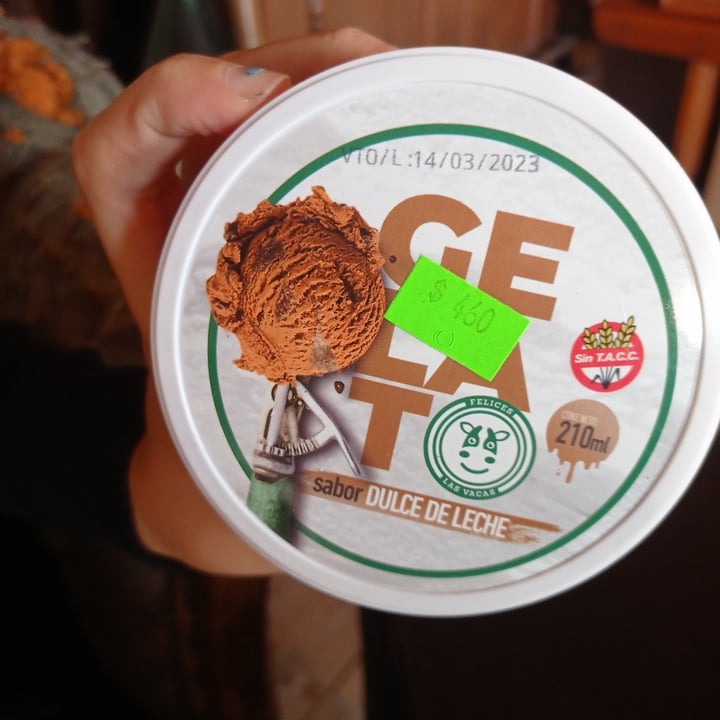 photo of Felices Las Vacas Helado de Agua sabor Dulce de Leche shared by @juancitou on  03 Nov 2022 - review