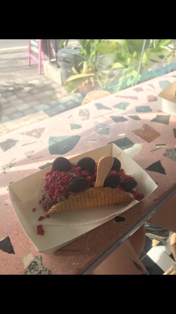 Photo of the dish “Chocolate Ice Cream Taco”