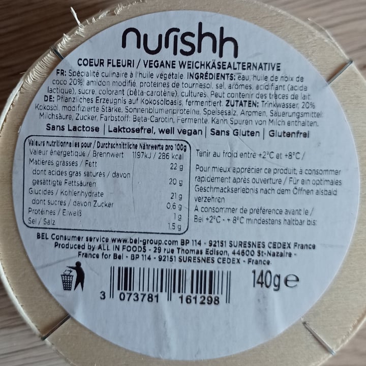 photo of Nurishh Nurishh Plant Based Alternative To Camembert shared by @koyott on  07 May 2021 - review