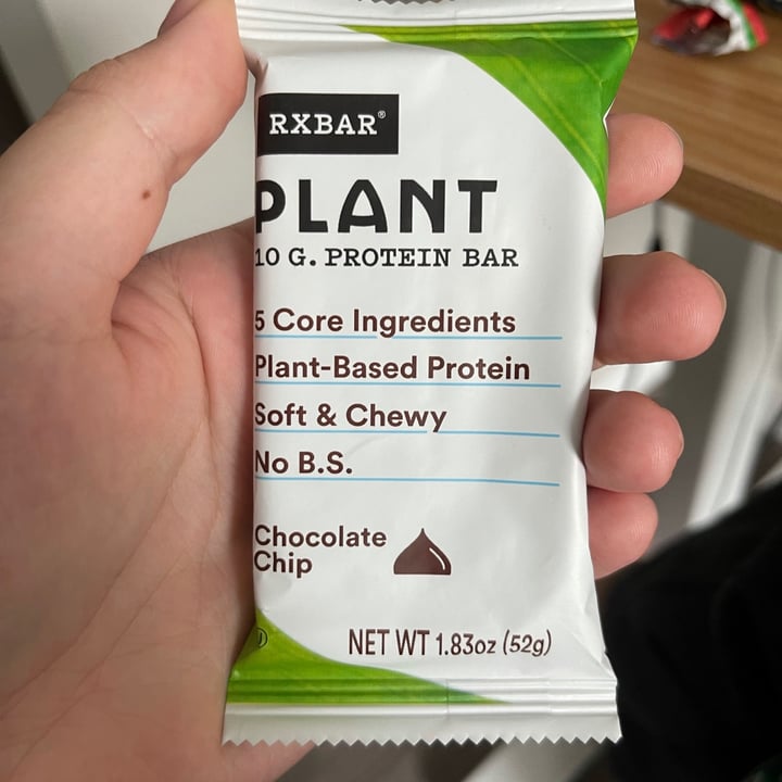 photo of RXBAR Plant Chocolate Chip shared by @elliejeanmcd on  19 Aug 2021 - review