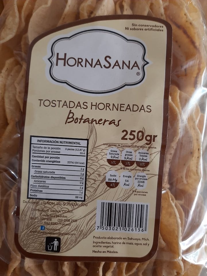 photo of Hornasana Tostadas horneadas shared by @pauvilleda on  25 Mar 2020 - review