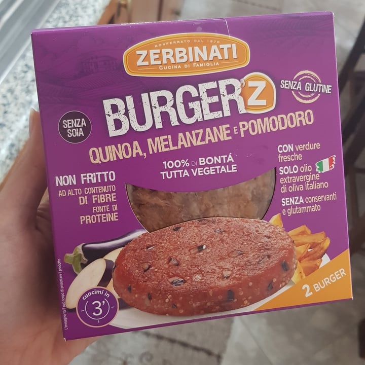 photo of Zerbinati Burger Quinoa, Melanzane e Pomodoro shared by @domiarale on  27 Apr 2021 - review