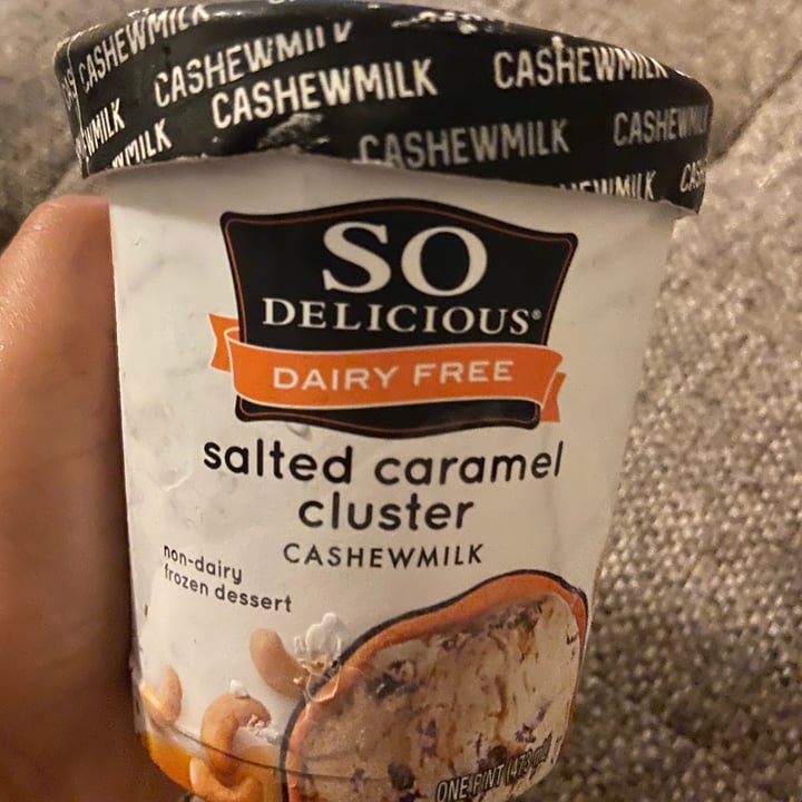 photo of So Delicious Dairy Free Salted Caramel Cluster Cashewmilk Frozen Dessert shared by @-zee on  12 Jul 2021 - review